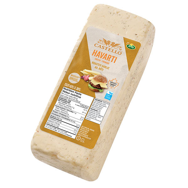 CASTELLO - HAVARTI ROASTED GARLIC PER KG