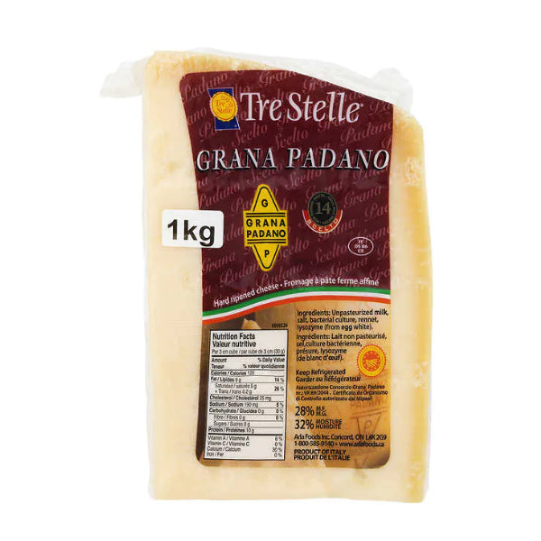 TRE STELLE - GRANA PADANO 1/8 CUT PERKG