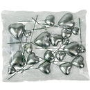 ROOTS BAKER - HEARTS DECORATION BALL CAKE TOPPER SILVER 20PK