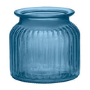 ALPINE BLUE RIBBED JAR 4.1x4.1IN 1UN