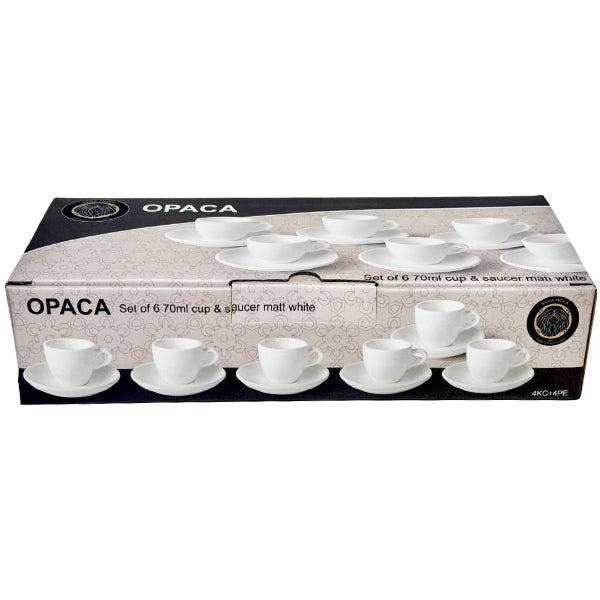 SARA MOKA - OPACA 2.7oz SATIN ESPRESSO CUPS 6SET