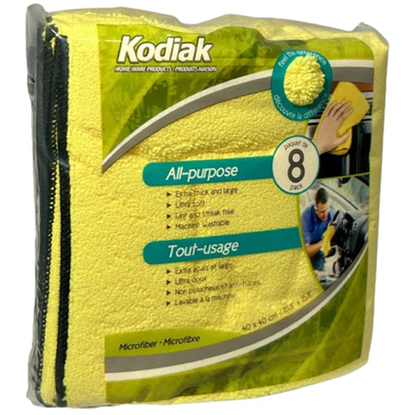 KODIAK - MICROFIBRE ALL PURPOSE CLOTHS 8x8 EA