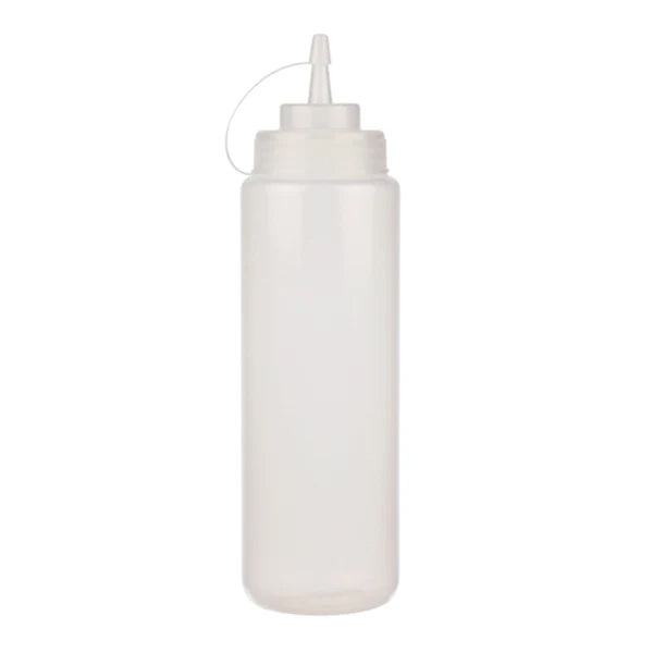RESTO - 12oz CLEAR SQUEEZE BOTTLE W/LID 12x6 PK