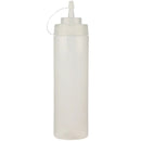 RESTO - 24oz  CLEAR WIDE MOUTH SQUEEZE BOTTLE WITH LID 24x1 EA