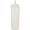 RESTO - 32oz CLEAR WIDE MOUTH SQUEEZE BOTTLE W/LID 6x6 PK