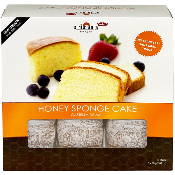 CION - HONEY SPONGE CAKE 6x80 GR