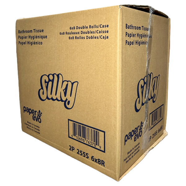 SILKY - PREMIUM DOUBLE ROLL TOILET PAPER 6x8 EA