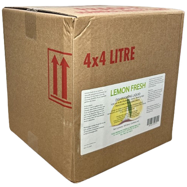 LEMON FRESH - DISH DETERGENT 4x4 LT