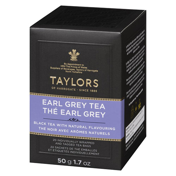 TAYLORS OF HARROGATE - EARL GREY TEA  50GR 20 PK