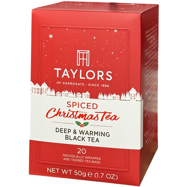 TAYLORS OF HARROGATE - SPICED CHRISTMAS TEA BAGS 50GR