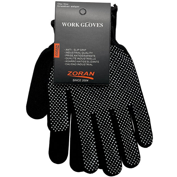 ZORAN - GRAY AND BLACK DOTTED WORKING GLOVES EA