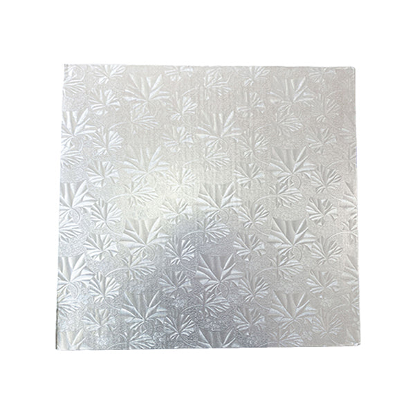 ENJAY - 10" SQUARE X 1/4 SILVER CAKE BOARD 10.5*10.5*7.5 24EA