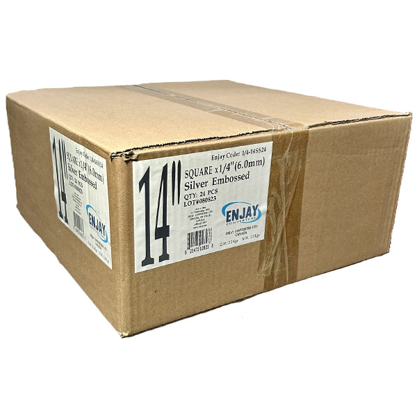 ENJAY - 14" SQUARE X 1/2 SILVER BOARD 12EA
