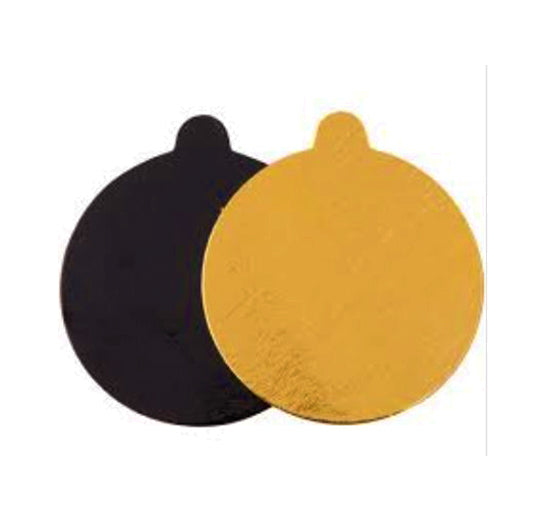 ENJAY - 3 1/4 " ROUND GOLD/BLACK PORTION SERVERS 500EA