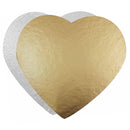 ENJAY - 8IN HEART x 0.80 GOLD/SILVER CAKE BOARD 8x10 EA