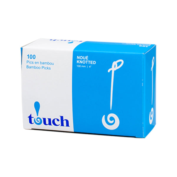 TOUCH - KNOTTED BAMBOO PICK 4IN 100EA