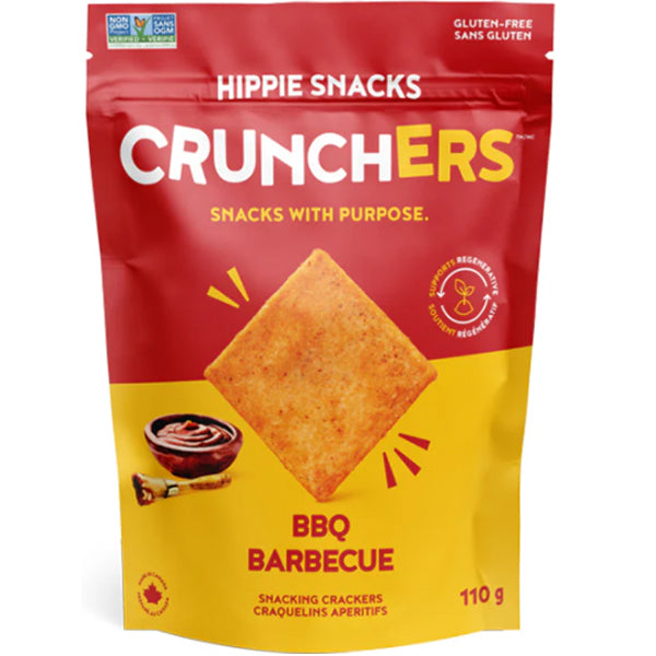 HIPPIE SNACKS - CRUNCHERS BBQ 110GR