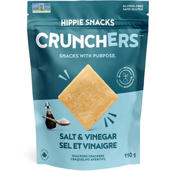 HIPPIE SNACKS - CRUNCHERS SALT & VINEGAR 110GR