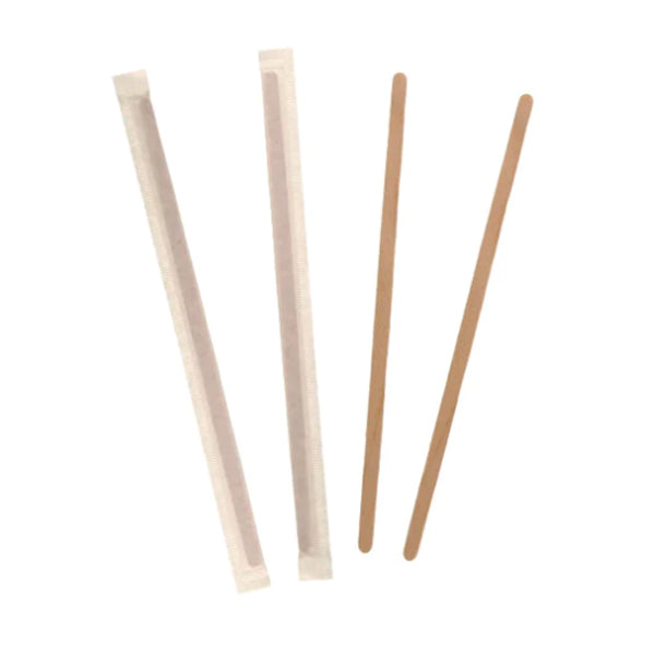 HY STIX - COFFEE STIRRER 7" PAPER WRAPPED 500EA