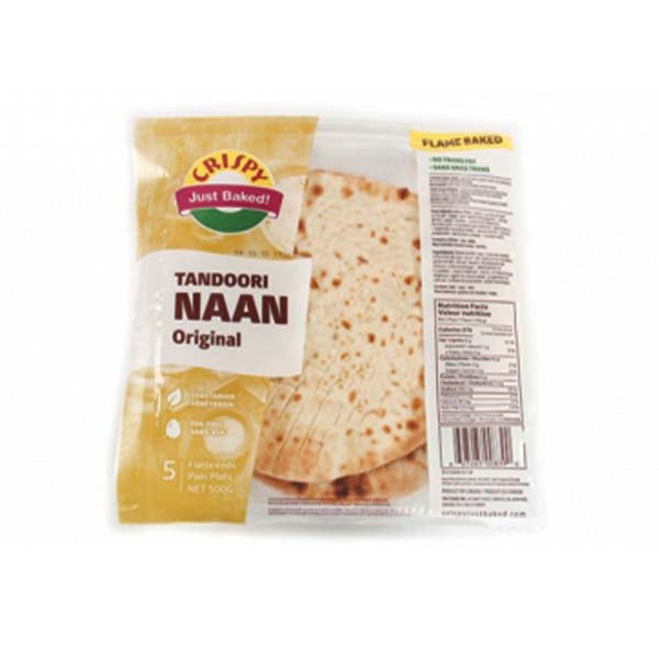 CRISPY - NAAN TANDOORI PLAIN 5PK 500GR
