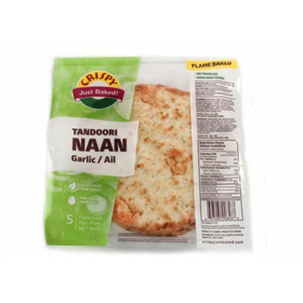 CRISPY - NAAN GARLIC 5PK 500GR