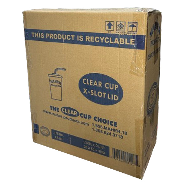 MAHER PRODUCTS - X SLOT LID FOR 12/16/20/24OZ CLEAR CUP 20x50 CT