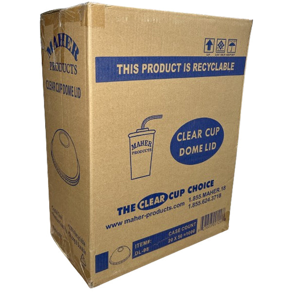 MAHER PRODUCTS - DOME LID FOR 12-24OZ CLEAR CUP 20x50 CT