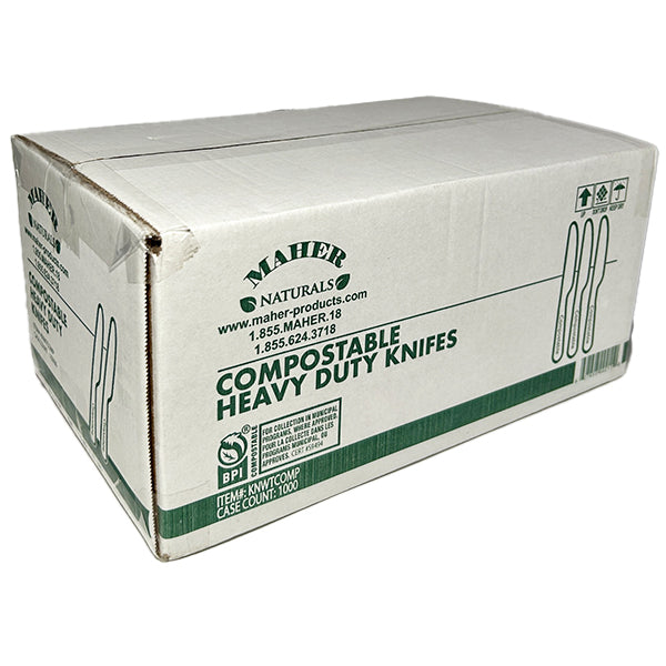 MAHER - KNIFE HEAVY WEIGHT WHITE COMPOSTABLE 1000 CT