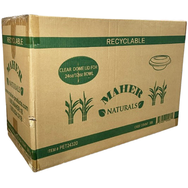 MAHER PRODUCTS - CLEAR  LID FOR BAGASSE BOWL 24/32OZ 6x50 CT