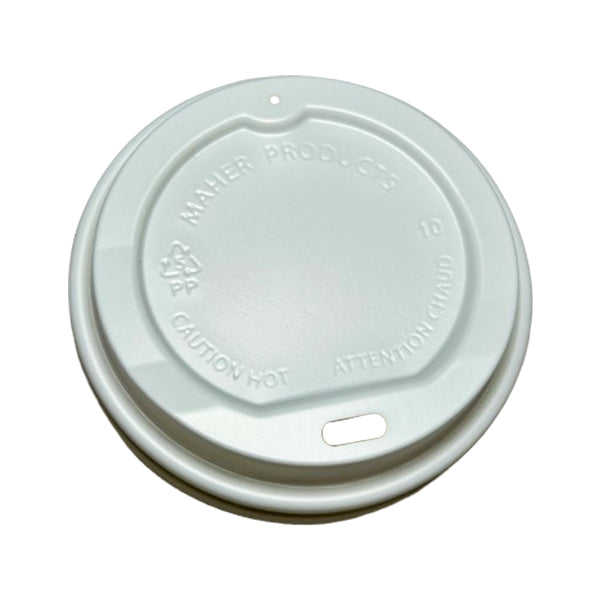MAHER - DOME LIDS WHITE 10OZ-20OZ 50 PK