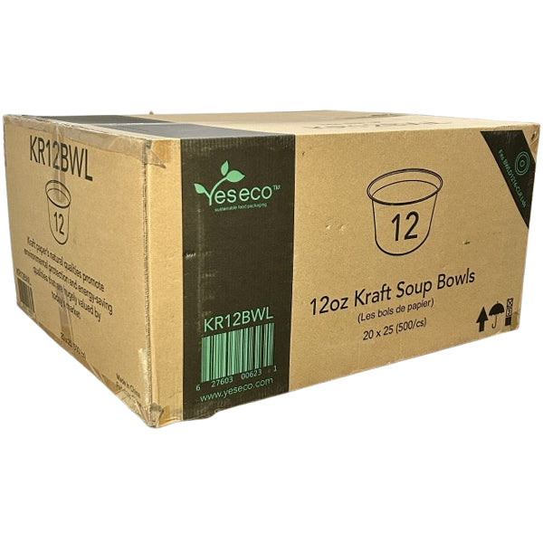 E2E - KRAFT SOUP CONTAINER 12OZ 20x25 CT