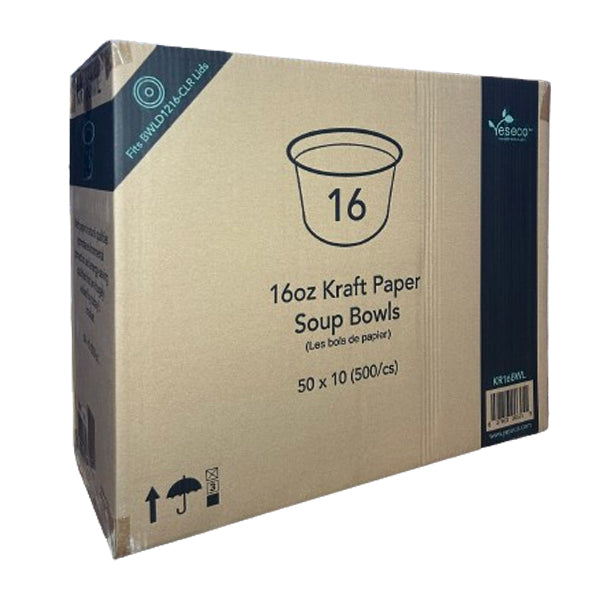 E2E - KRAFT SOUP CONTAINER 16OZ 10x50 EA