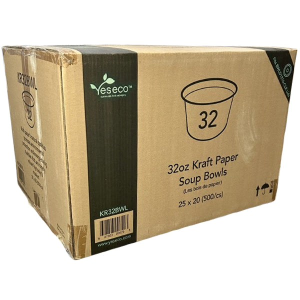 E2E - KRAFT SOUP CONTAINER 32OZ 20x25 CT