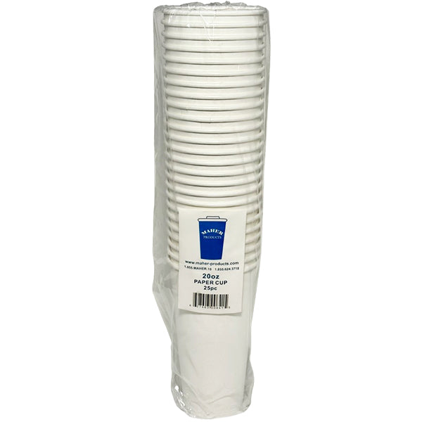 MAHER - 20oz WHITE PAPER CUP 20x25 CT