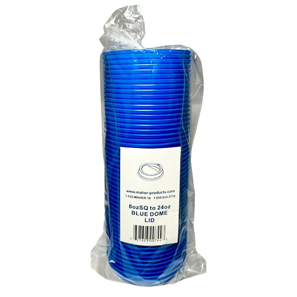 MAHER PRODUCTS - DOME LIDS BLUE 10OZ-20OZ 50 PK