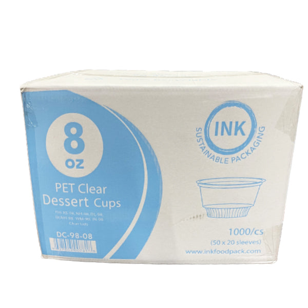 MAHER - DESSERT CUP PET 8oz 20x50 PK