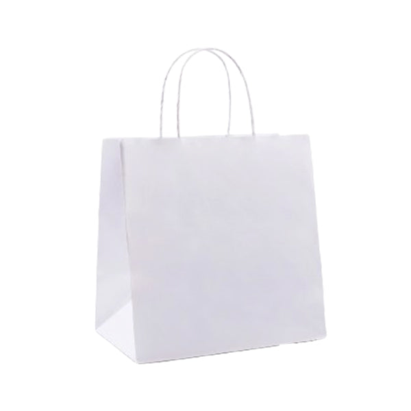 MAHER - 13x7x13 WHITE ROPE HANDLE PAPER BAG 250 PK