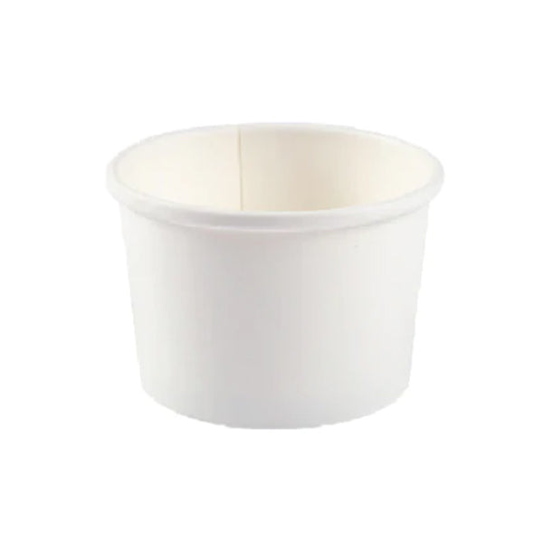 MAHER - 4oz WHITE FOOD CONTAINER DOUBLE COATED 50 PK