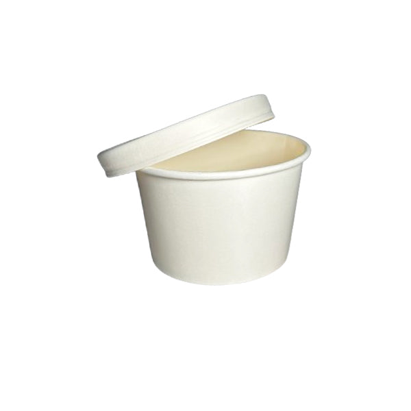 MAHER - 8oz WHITE SOUP CONTAINER COMBO DOUBLE COATED 250 PK