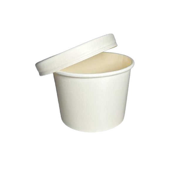 MAHER - 12oz WHITE SOUP CONTAINER COMBO DOUBLE COATED 250 PK