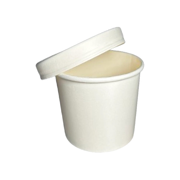 MAHER - 16oz WHITE SOUP CONTAINER COMBO DOUBLE COATED 250EA