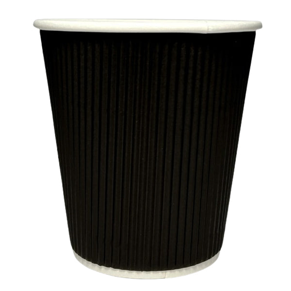 MAHER PRODUCTS - 12oz  BLACK RIPPLE WALL CUP 25 PK