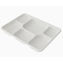 ECO-CRAZE - CORN STARCH RECTANGLE CONTAINER 6COMPARMENT TRAY 8x40 CT