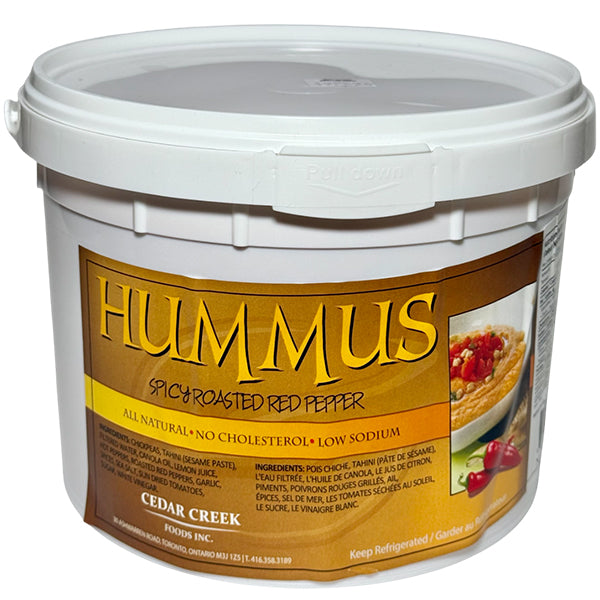 CEDAR CREEK - SPICY ROASTED RED PEPPER HUMMUS 2KG