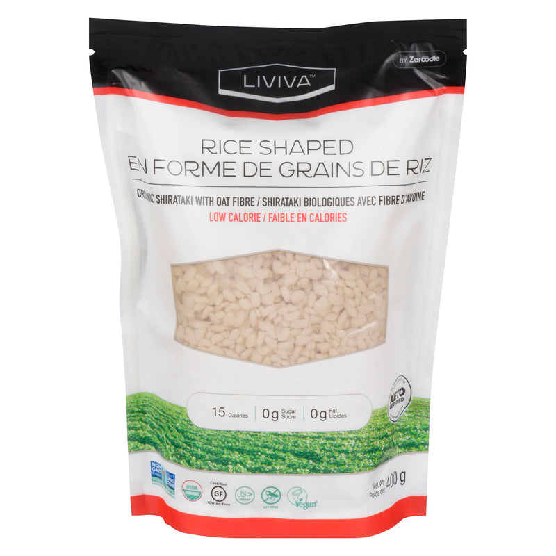 LIVIVA - RICE SHAPED SHIRATAKI WITH OAT FIBRE 400G