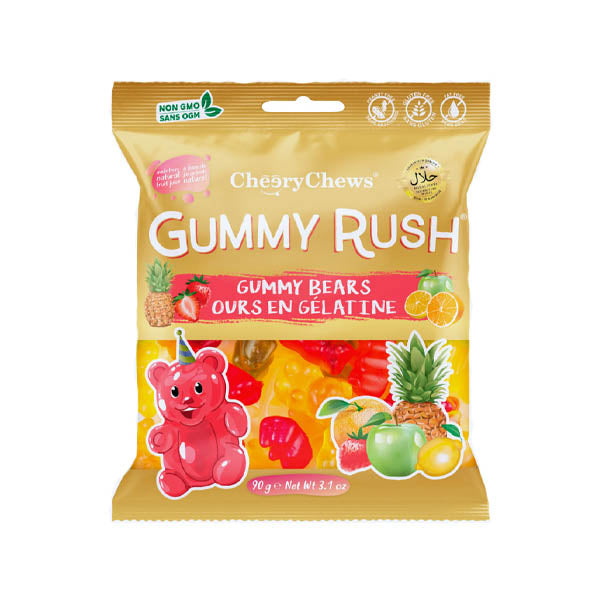 CHEERY CHEWS - GUMMY BEARS MIXED FLAVORS 90GR