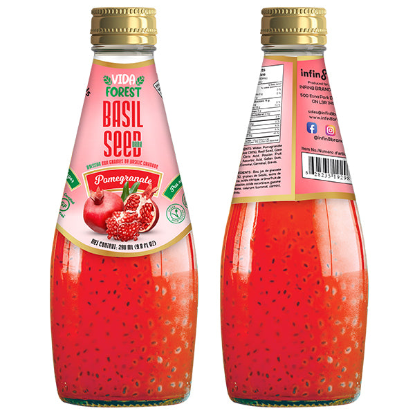 VIDA FOREST - BASIL SEED DRINK POMEGRANATE 24x290 ML