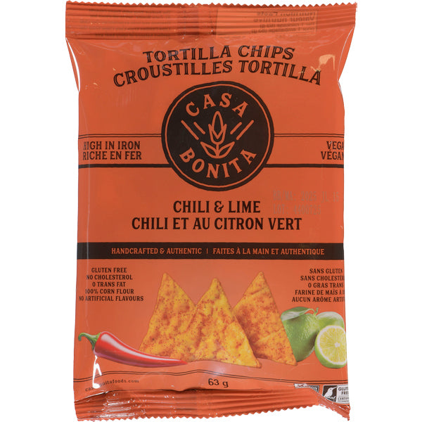 CASA BONITA - CHILLI LIME TORTILLA CHIPS 63GR