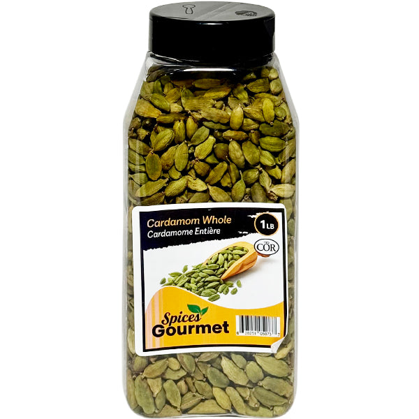 SPICES GOURMET - CARDAMOM WHOLE 1 LB