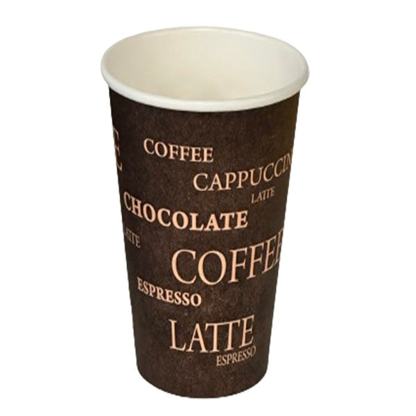 MAHER - COFFEE HOUSE PRINT PAPER CUP 16oz 50 PK
